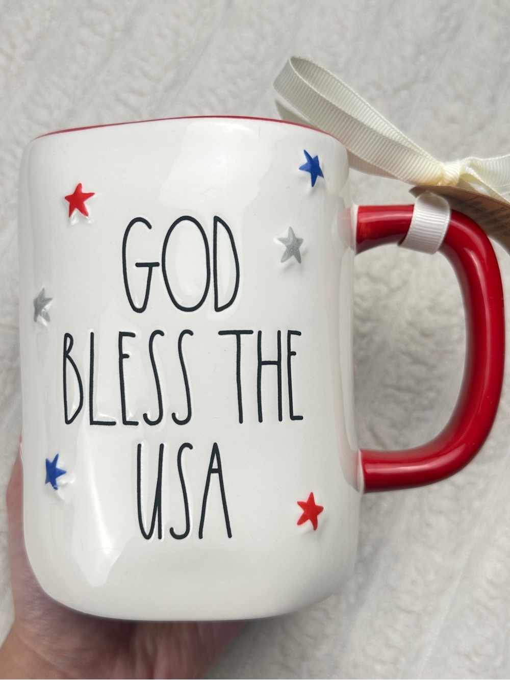 Rae Dunn God Bless The USA 4th of July Independence Day Mug
